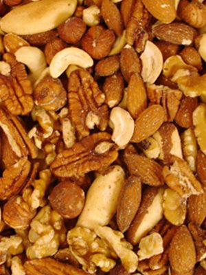 A close up image of a pile of Mixed Nut Medley 1 lb.