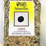 A bag of Lovebird Omar's Preferred Blend 4 lbs. for lovebirds.