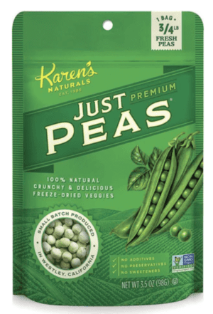 Just Just Peas in a pouch.